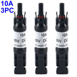 3pcs Solar PV Fuse Connector Photovoltaic Fuse Diode Connector 10A / 15A / 20A  IP67 Protection Panel Cable Blocking Fuse Holder