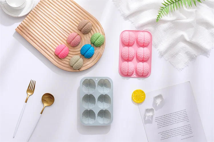 Description Picture 4 of item6 Even Brain Modeling Silicone Mold Handmade Soap Mold Soap Making Supplies Ice Mold