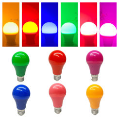 A60 Colorful LED Globe Bulb E27 B22 220V 5W Lamps Red Yello Blue Green PurpleLampara Lights For KTV Bar Party Festival Decor