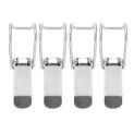 4Pcs Stainless Steel Door Hasp Suitcase Box Lock Cabinet Drawer Latch Toggle Latch