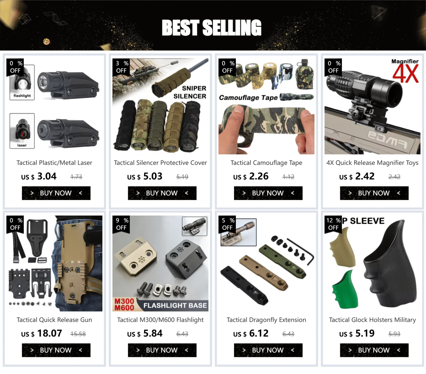 Description Picture 2 of itemTactical Plastic/Metal Laser Aiming Lights Weapon Light Hunting Military Red Dot Sight Toy Gun Light Fit 20mm Picatinny Rails