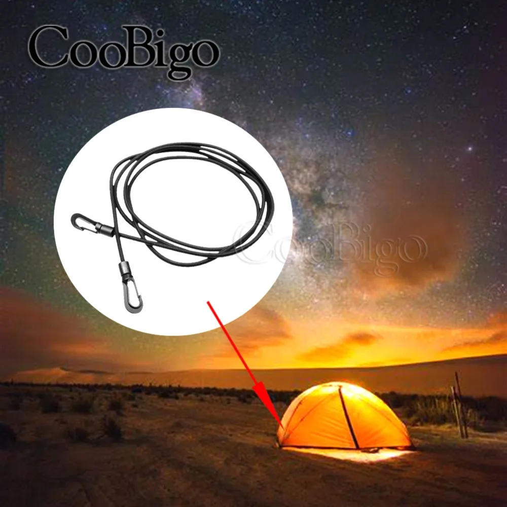 Description Picture 6 of item1 Pcs 2m Black Heavy Duty Elastic Bungee Shock Cord with Plastic Hook Car Bike Luggage Tent Kayak Canoe Rope Tether