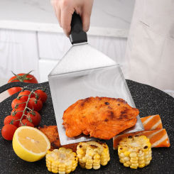 1PC cooking shovel stainless steel barbecue tool frying shovel steak pizza iron plate barbecue shovel