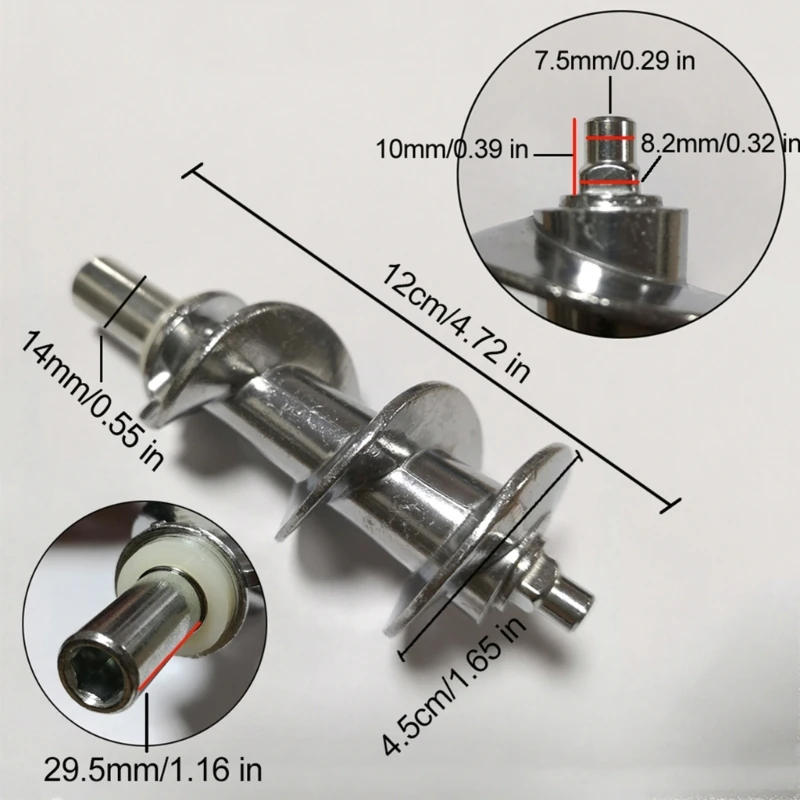 Description Picture 4 of itemMeat Grinder Pinion Mixer Spare Parts Meat Grinder Knife Stainless Steel Grille for Food Grinder Accessories Kitchen Tool