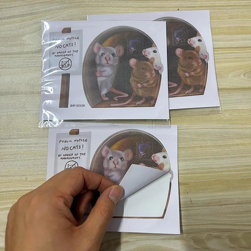 Description Picture 4 of itemRealistic Mouse Hole Wall Stickers for Corner Stairs Funny Cute Mouse Home Decorative Wall Decals Decorative Stickers