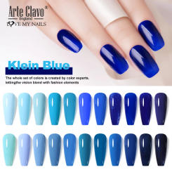 Arte Clavo 15ml Klein Blue Nail Polish Long Lasting Varnish Lacquer Gel Top Base Coat Soak Off Nail Art Maincure UV LED Gellack