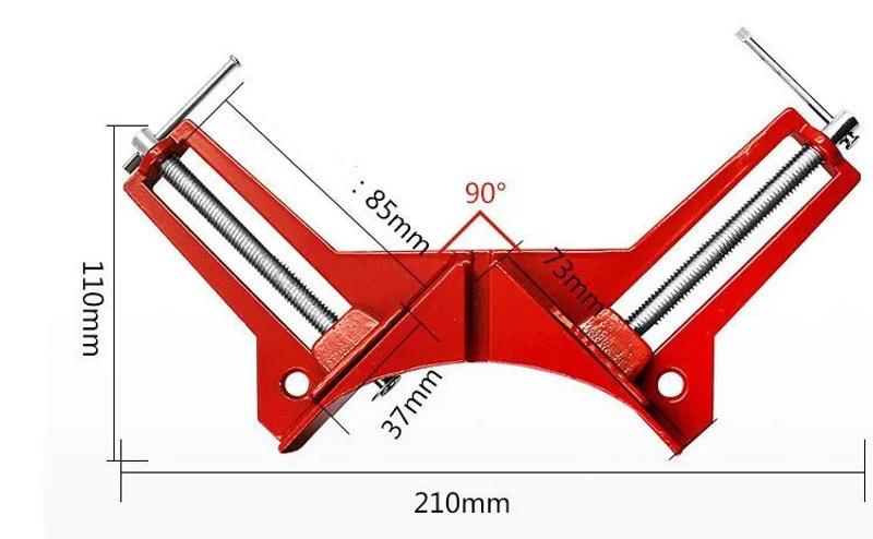 Description Picture 2 of item1pc 90 Degree Right Angle Clamps toggle clamp for woodworking Picture Frame Glass Fixture carpenter Hand Tool