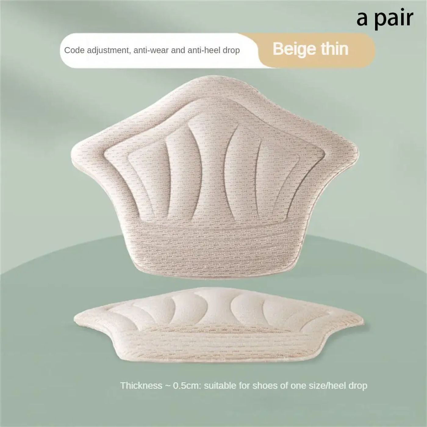 Description Picture 2 of itemSneakers Patch Heel Pads Insole Patch Shoes Back Sticker Cushion Insert Insole Thicker Adjustable Half-size Pads Stickers