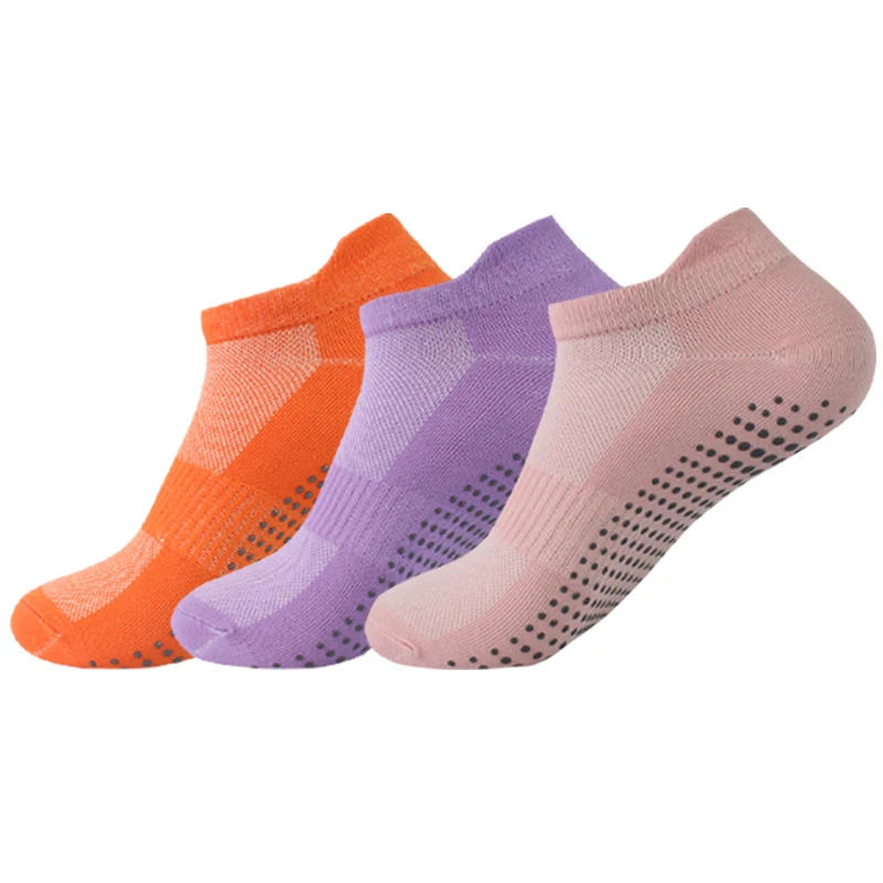 Description Picture 6 of itemWomen Yoga Socks Sports Anti Slip Silicone Fitness Professional Training Running Pilates Protecting Heel Ear Short Socks Cotton