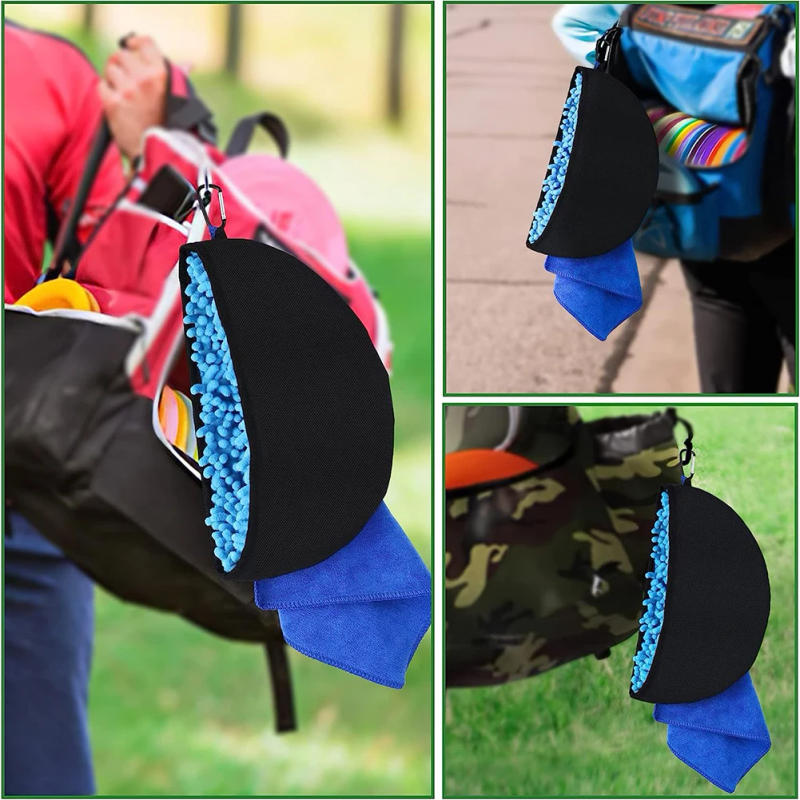 Description Picture 5 of itemFlying Disc Cleaning Tool with Metal Clip and Microfiber Cloth Disc Golf Cleaning Towel Case Disc Cleaning Tool for Drying Discs