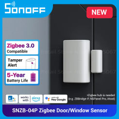 SONOFF SNZB-04P Zigbee Door/Window Sensor Tamper Alert Smart Scene Remote Control Smart Home ZHA Work with Alexa Google Home