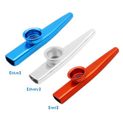 Portable Aluminum Kazoo Aluminum Flute Mouth Flute for Beginners Kids Adult Gifts Woodwind Musical Instrument