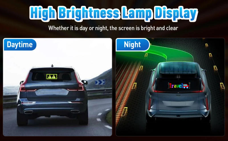 Description Picture 3 of itemLED scrolling atmosphere screen, Bluetooth APP can edit text pattern animation LED uber sign car flexible screen