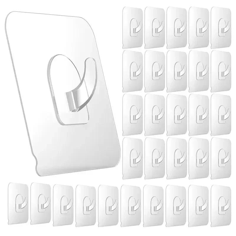 Description Picture 2 of itemPunch-free Adhesive Hook Kitchen Items Stickers Home Decor Keys Holder Bathroom Storage Organization Garden Kitchenware Hooks