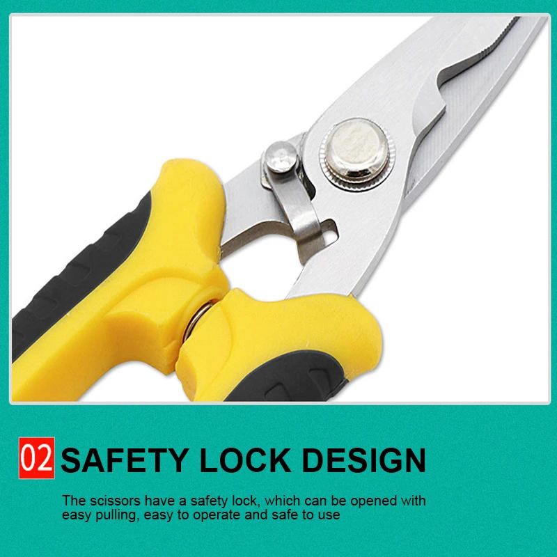 Description Picture 6 of itemStainless Steel Electrician Scissors Manually Shears Groove Cutting Wire Plate For Electrician Maintenance Plastics Hand Tools