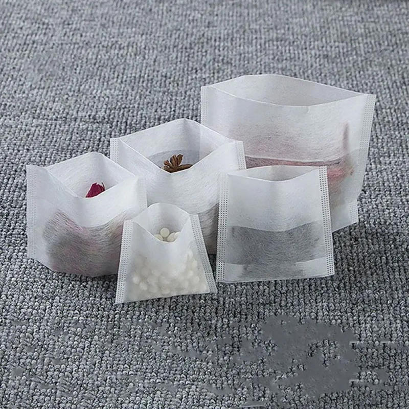 Description Picture 2 of item100Pcs Non Woven Disposable Empty Tea Bag Filter Folding Tea Infuser Filter Supply Tea Filter Bag Kitchen Convenience Gadgets