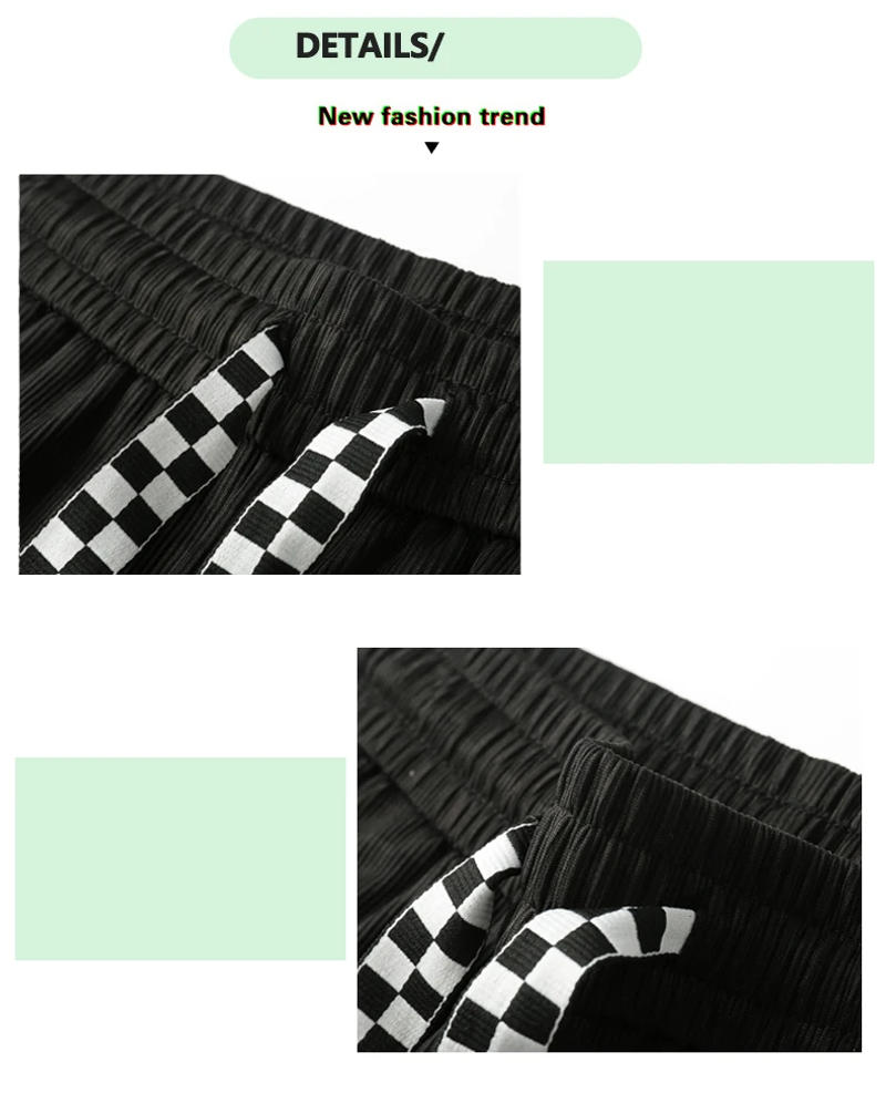 Description Picture 6 of itemSummer Ice Silk Shorts, Men's Thin Fashion Brand Loose Casual Middle Pants, Sports Over Knee Quick Drying Capris, Beach Pants