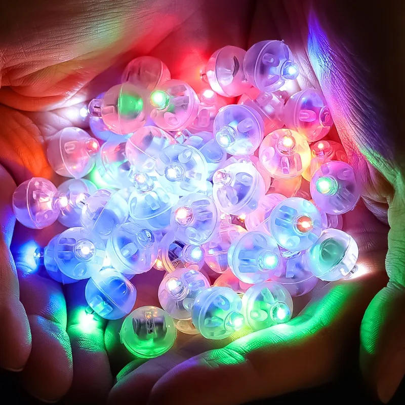 Description Picture 2 of itemTiny LED Balloon Lights Colored Luminous Flash Tumbler Light Mini Round Glow Ball Lamp for Lantern Christmas Wedding Party Decor