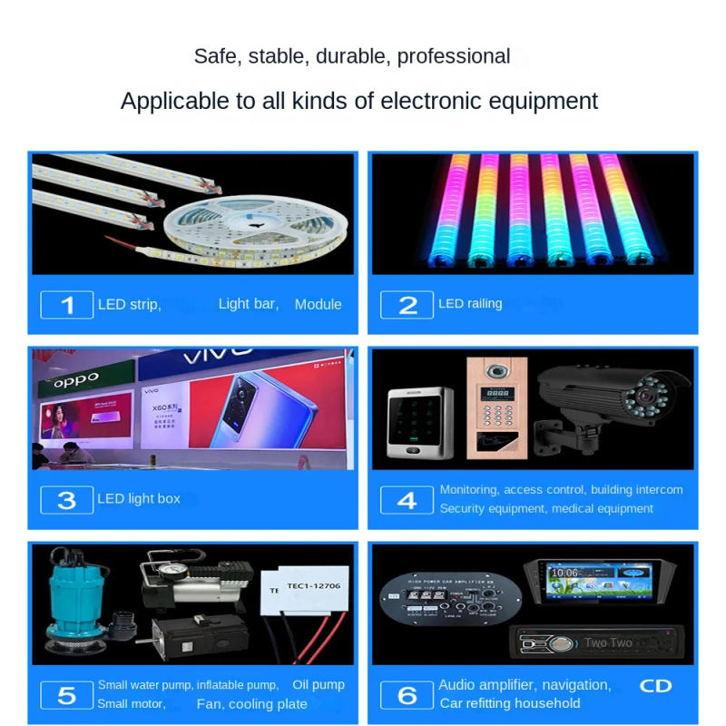 Description Picture 4 of itemWaterproof Lighting Transformers AC 110V-220V to DC 12V 24V LED Driver Power Adapter 36W 150W 200W 500W IP67 Power Supply