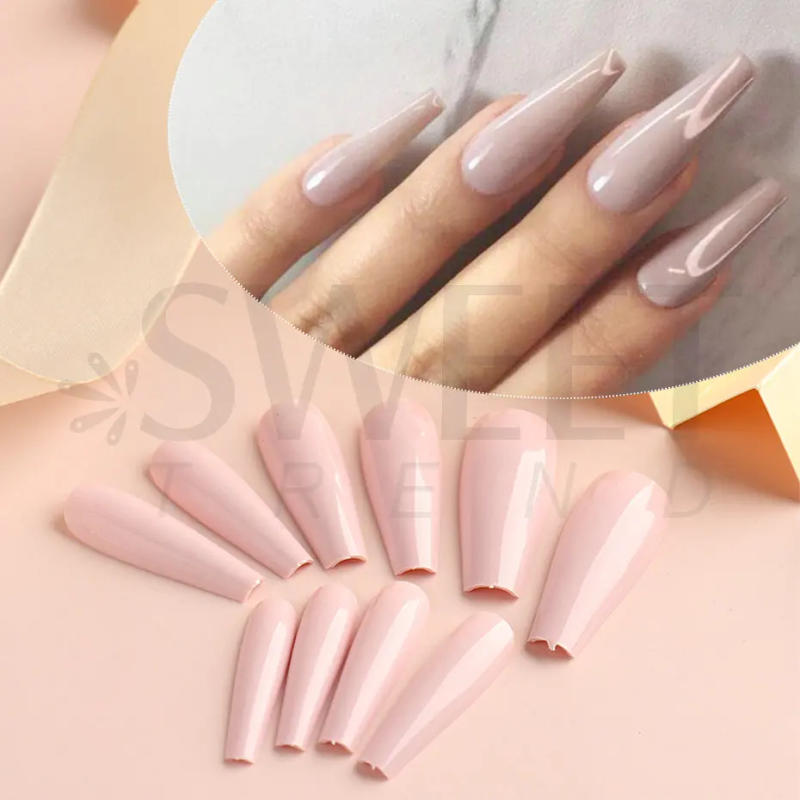 Description Picture 4 of item100pcs False Nail Press On Nails Acrylic Extension Coffin Forms Nail Tips Gel Nail Polish Artificial Nail Sets Kits Tools KE1895