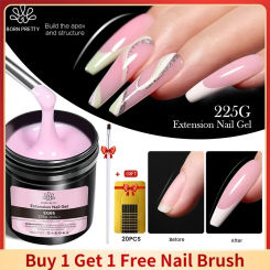 BORN PRETTY 225g Nail Extension Gel Jelly White Pink Clear Gel Nail Polish Fast Extending UV Nail Hard Gels Soak Off Gel Varnish