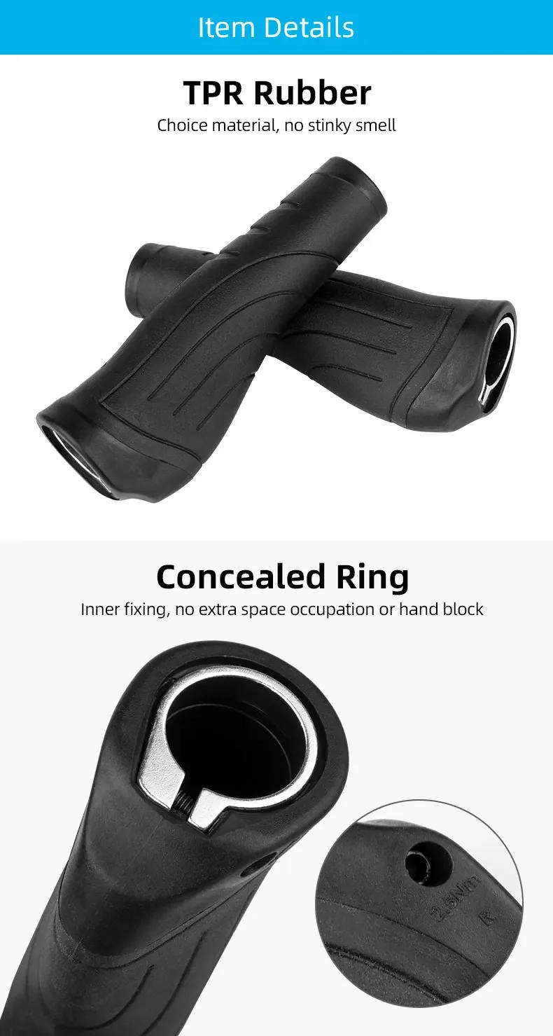 Description Picture 4 of itemDeemount Bicycle Grips Long Short 137mm 93mm Handlebar 22.2mm Rubber Casing Sheath Hand Rest Bar End Lock Swivel Handle P8 SP8