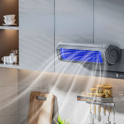 Kitchen Wall-Mounted Air Conditioner Fan Strong Cooling USB Rechargeable Mute Small Dormitory Electric Fan Home Appliance