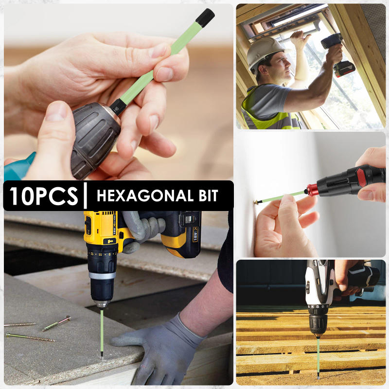 Description Picture 6 of item10Pcs 1/4inch Hex Head Allen Wrench Drill Bit Set Metric Screwdriver Electric Power Drill Adapter Driver Key Socket Magnetic Tip