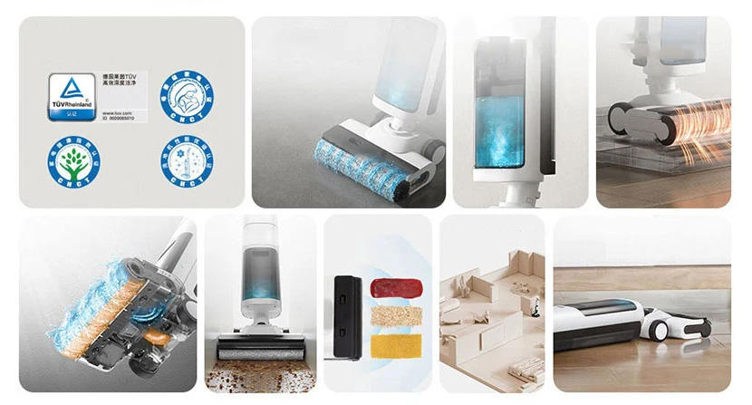 Description Picture 5 of itemXIAOMI MIJIA Wireless Floor Cleaner 2 Long Usage Time Electric Floor Washer Mopping Machine Self Cleaning Equipped With Traction