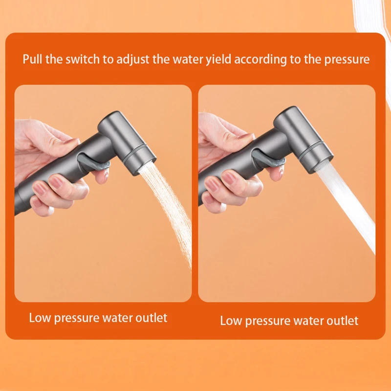 Description Picture 5 of itemZinc Alloy Angle Valve Wall Mount Toilet Bidet Sprayer Set One In Two Out Water Cleaning Sprayer for Bathroom Toilet Accessories