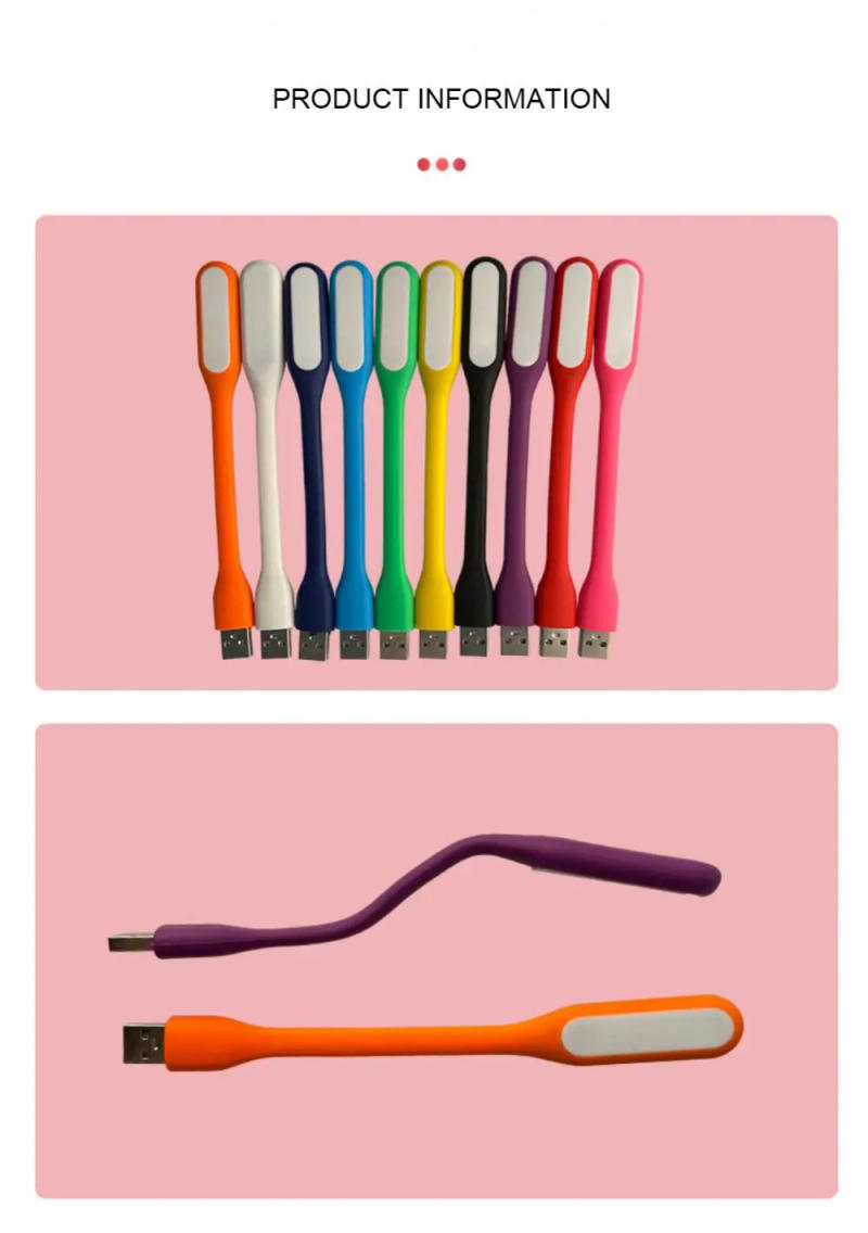 Description Picture 2 of itemPortable USB LED Mini Book Reading Light Lamp Travel Table Lamp PC Computer Laptop Notebook Flexible Bendable Night Light