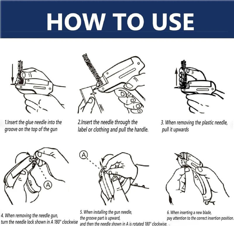 Description Picture 5 of itemStitchy Quick Clothing Fixer | Clothes Label Garment| Price Tagging Tag Gun 6 Needles  1000 Barbs Labeller Machine Sewing TCraft