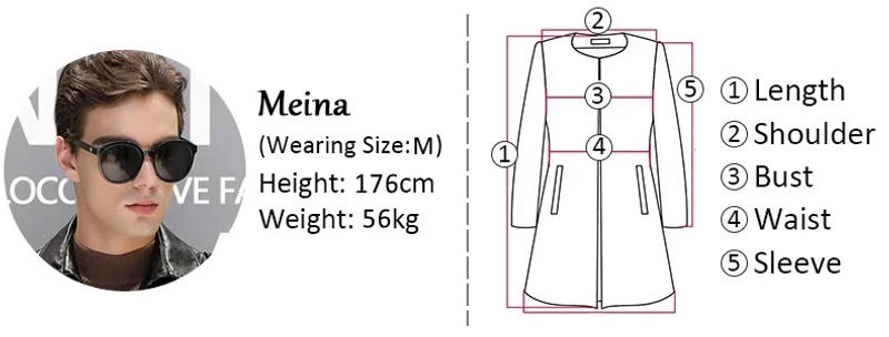 Description Picture 2 of item2024 Autumn Black Faux Leather Trench Coat Men Long Sleeve Belt Double Breasted Brown Plus Size Men Clothing Casual Coats