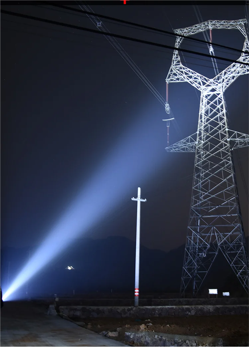 Description Picture 4 of itemPowerful LED Flashlight High Power Tactical Light Power Display USB Rechargeable Light Telescopic Zoom Torch Camping Lantern