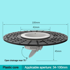 Large Size Bathroom Toilet Sewer Floor Drain Core Shower Drain Stopper Insectproof Anti-odor Water Drain Filter Floor Strainer