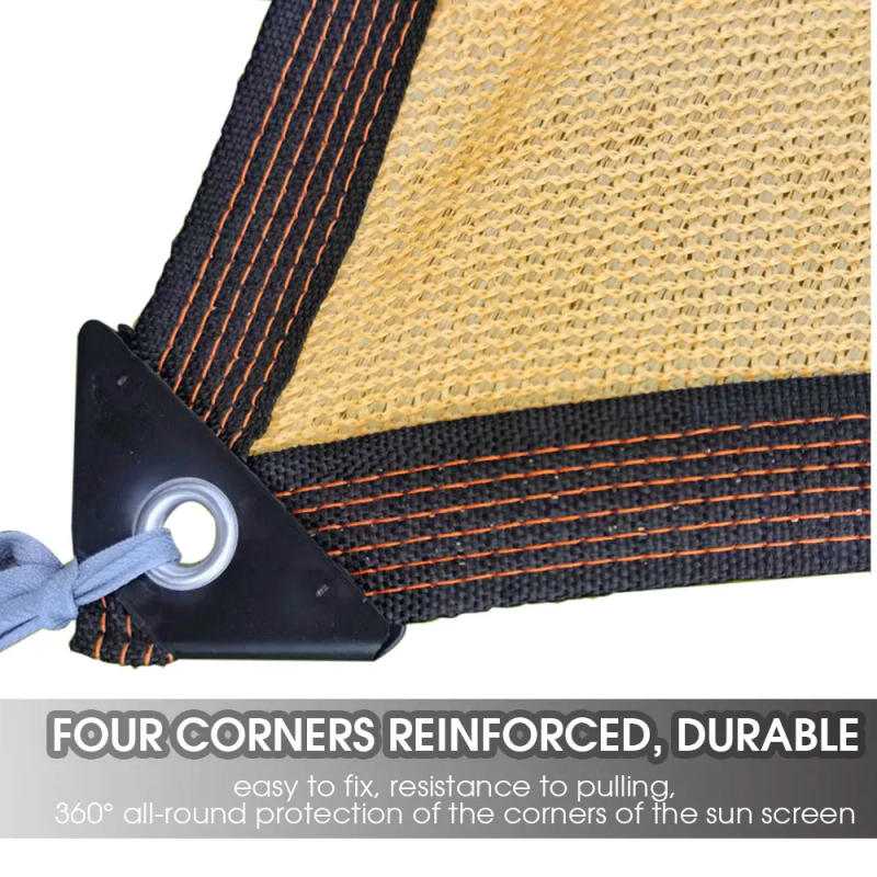 Description Picture 3 of itemBeige 80% Shading Rate HDPE Shadow Mesh Outdoor Patio Shading Neting for Summer Gazebo Garden Sunscreen Shielding Awning Cloth