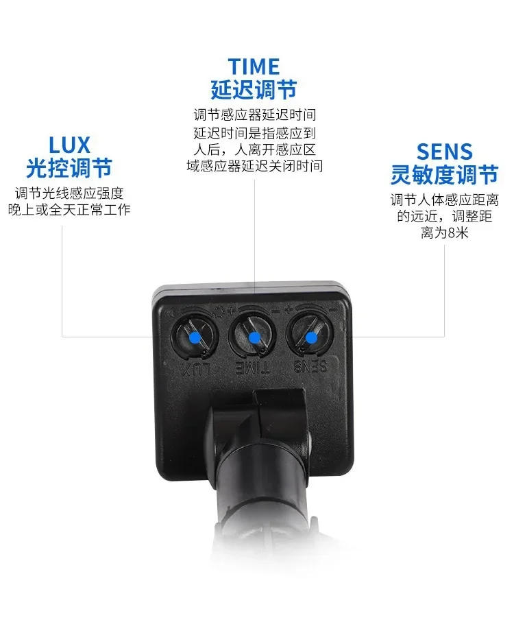 Description Picture 3 of itemLed-Schijnwerpers Pir Bewegingssensor 10W 20W 30W 50W 100W IP66 Waterdichte Led Hangende Buitenmuurlamp Schijnwerper 220V