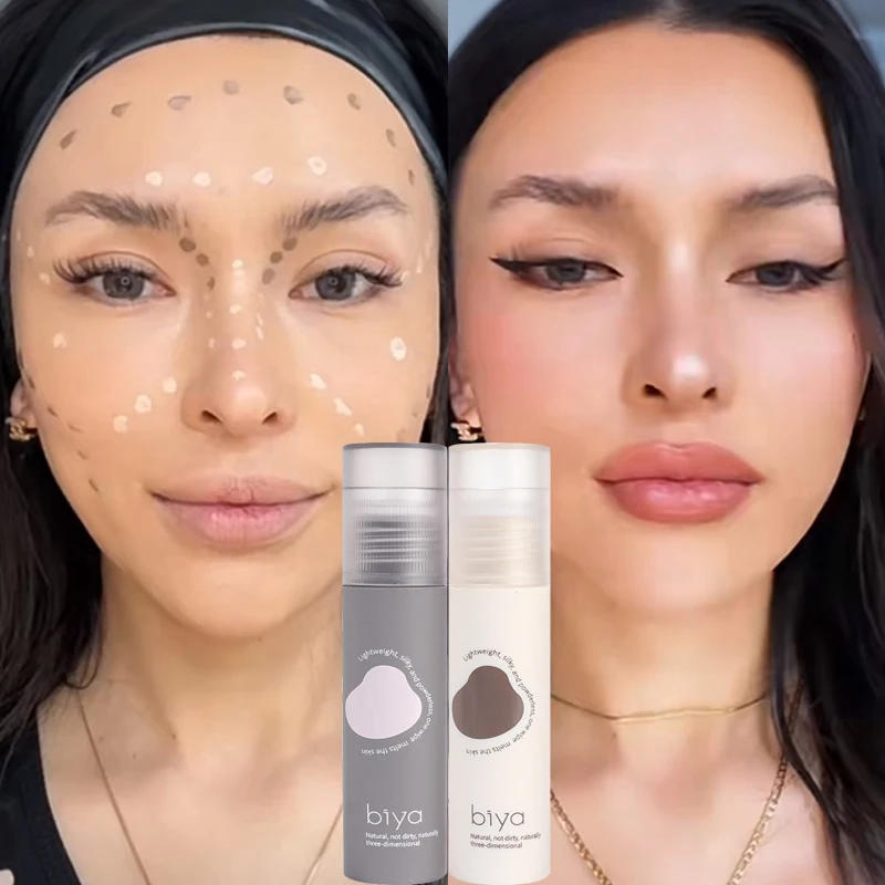 Description Picture 3 of itemLasting Brighten Face Concealer Contouring Liquid Makeup Natural Matte Contour Stick Cosmetics Grey Brown V-face Shaping Makeup