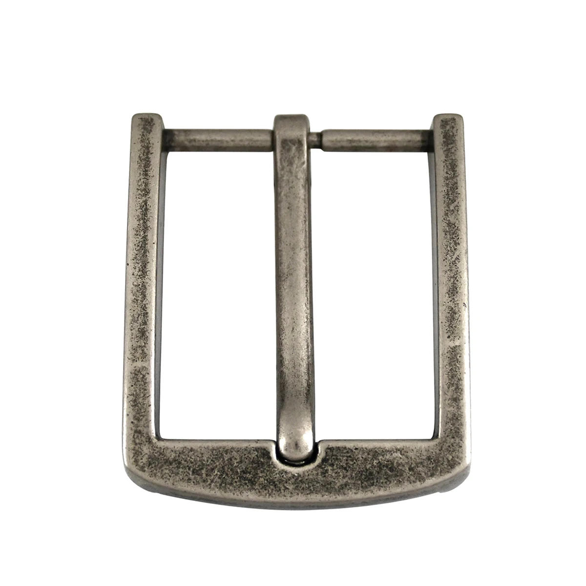 Description Picture 5 of itemMetal Belt Buckle 40mm Retro Silver Men's Casual End Bar Heel bar Buckle Single Pin Half Buckle Leather Craft Webbing Alloy
