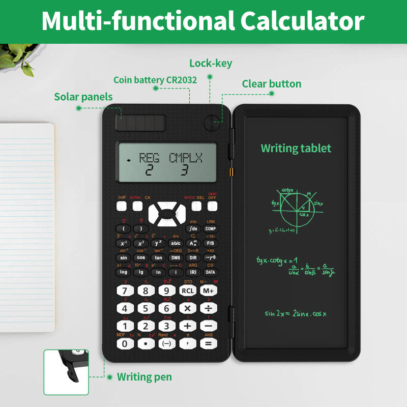 Description Picture 3 of itemScientific Calculator with Writing Tablet 991MS 349 Functions Engineering Financial Calculator for School Students Office 2022