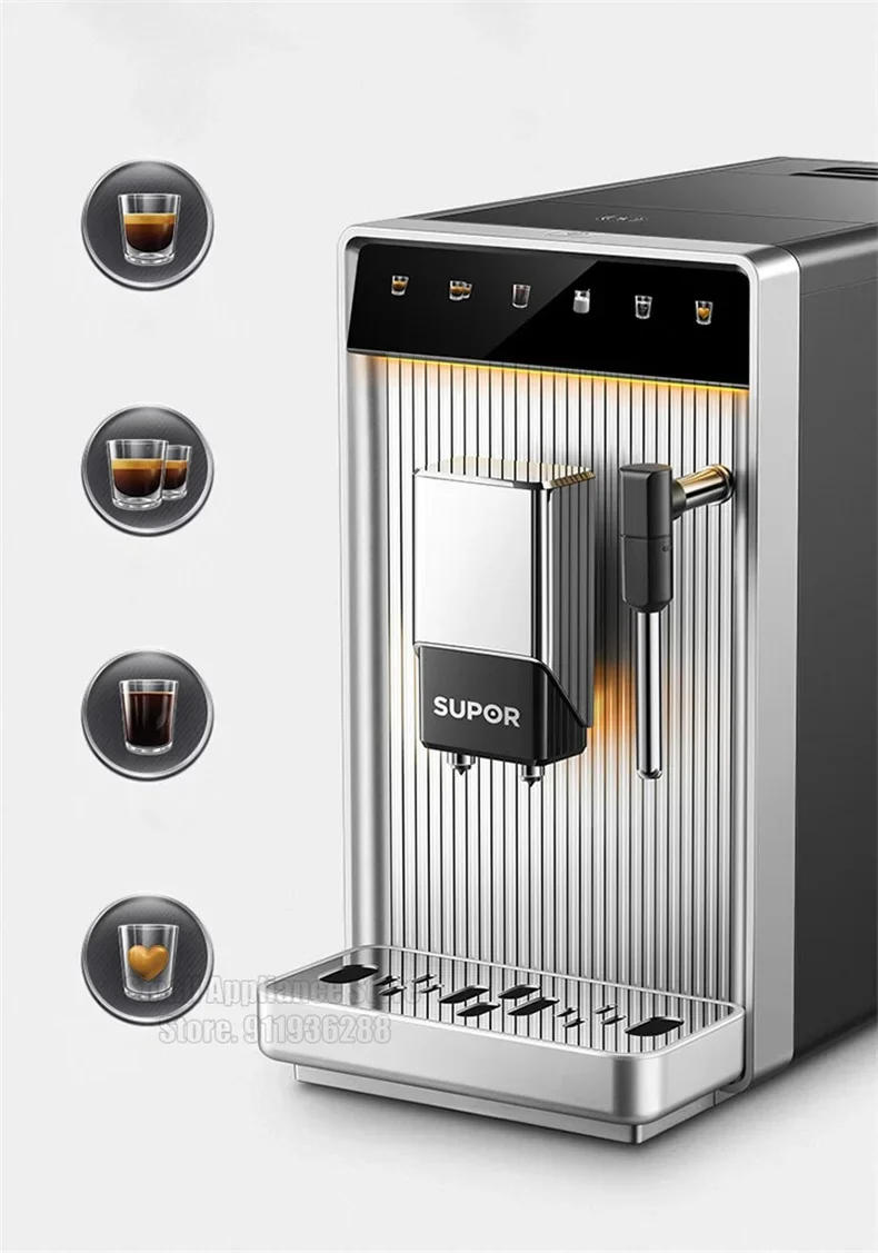 Description Picture 6 of itemSUPOR Smart Coffee Machine Fully Automatic Coffee Shop Home Coffee Machine Touch Menu With Milk Foam Cappuccino Latte Cold Brew