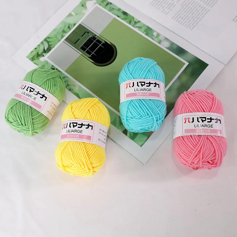Description Picture 2 of item12Pc Milk Cotton Yarn For Hand Knitting Acrylic Wool Knit Yarn Crochet Scarf Hat Yarn DIY Line Threads Handmade