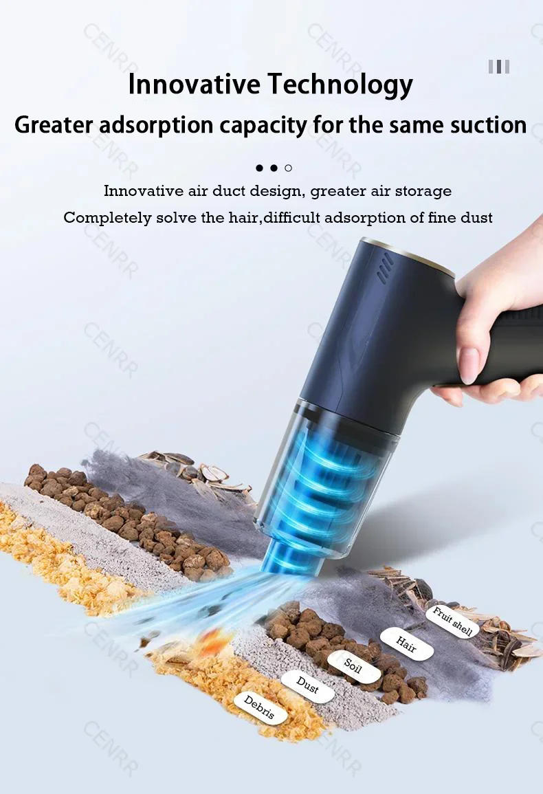 Description Picture 3 of itemCENRR 895000PA Strong Suction Car Vacuum Cleaner HandHeld Portable Mini Vacuum Cleaner Powerful Cordless Cleaner Home Appliance