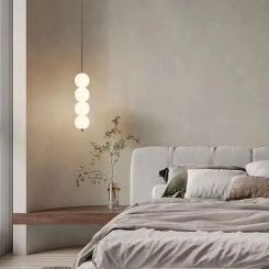 Bedroom Bedside LED Pendant Lights Ceiling Lamp Living Dining Room Restaurant Indoor Lighting Decor Glass Ball Fixture Modern