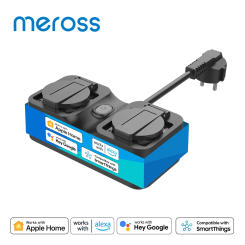 Meross HomeKit Smart Outdoor EU Plug WIFI Waterproof Socket Wall Electrical Outlets Support Alexa Google Assistant SmartThings