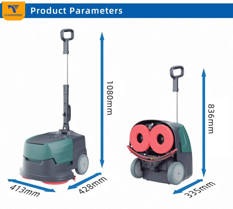 Description Picture 6 of itemTiktok Hot Selling K1 Electric Cleaning Brush Compact Walk Behind Mini Micro Floor Scrubber