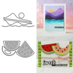 Metal Cutting Dies Sunglasses & Watermelon Diy Scrapbooking Photo Album Decorative Embossing Paper Card Crafts