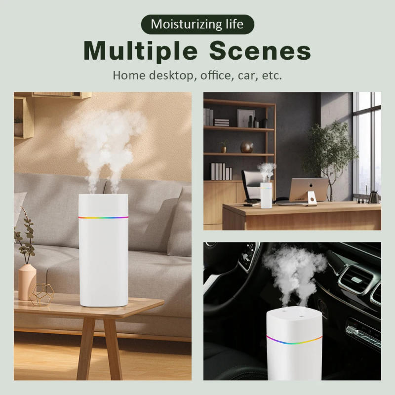 Description Picture 6 of item600ML Air Humidifier Double Spray Port Essential Oil Aromatherapy Humificador Cool Mist Maker Fogger Purify for Home Office