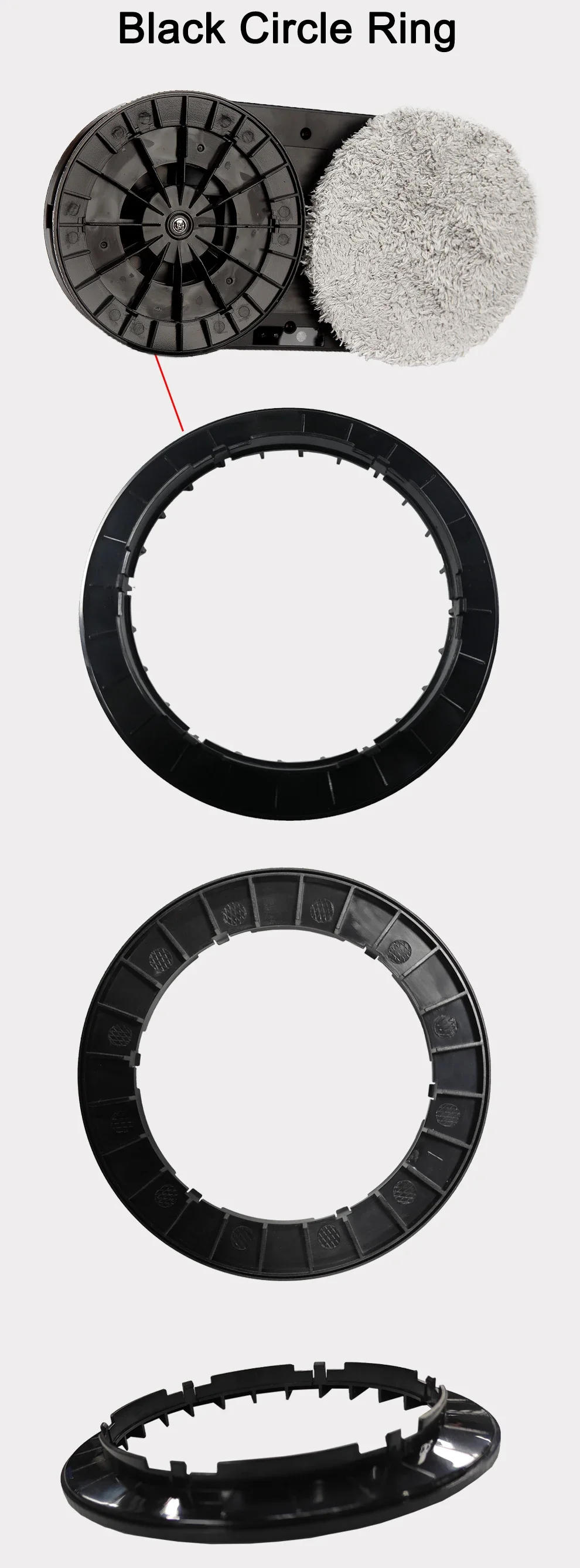 Description Picture 4 of itemOriginal New Clean Ring For Purerobo W-R3S W-R1 Window Cleaning Robot , Glass Cleaning Robot Replacement Parts Blue Round Ring