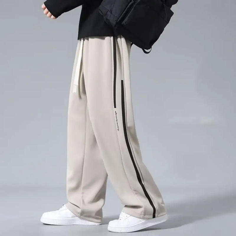 Description Picture 5 of itemMen Sweatpants Wide Leg Loose Fit Drawstring Sports Jogging Long Pants Casual Trousers Streetwear Pants Men's Clothing Trousers